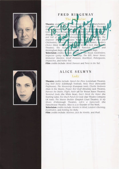 Fred Ridgeway Gawn Grainger Hand Signed Photo Theatre Page