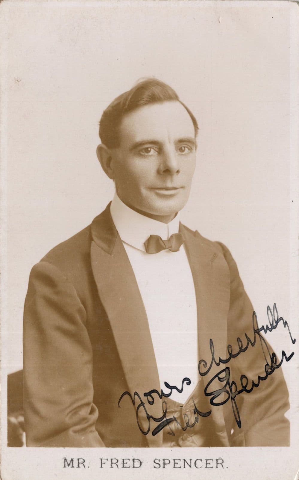 Fred Spencer Littlehampton Clacton Paignton Theatre Dame Hand Signed Photo