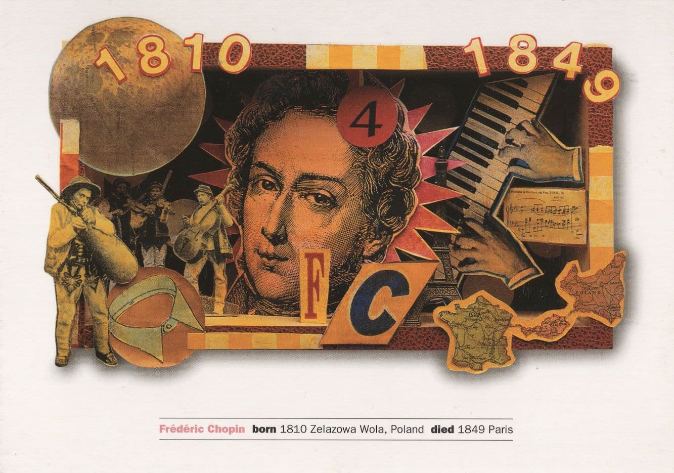 Frederic Chopin Polish Classical Composer BBC Postcard