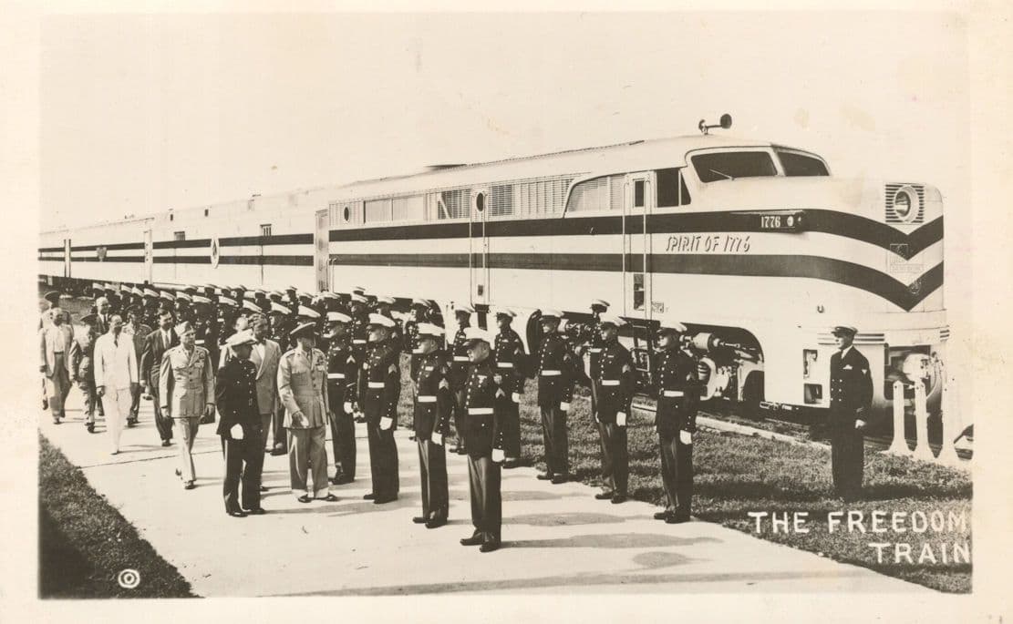 Freedom USA Spirit Of 1776 Train & Staff Antique Real Photo Postcard
