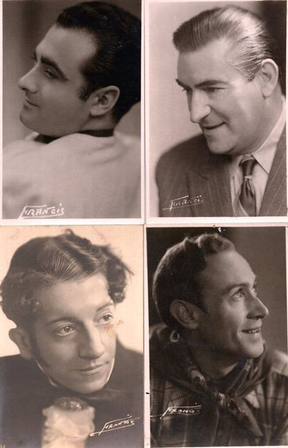 French Actor Singer Antique Plain Back Postcard Photo Bundle