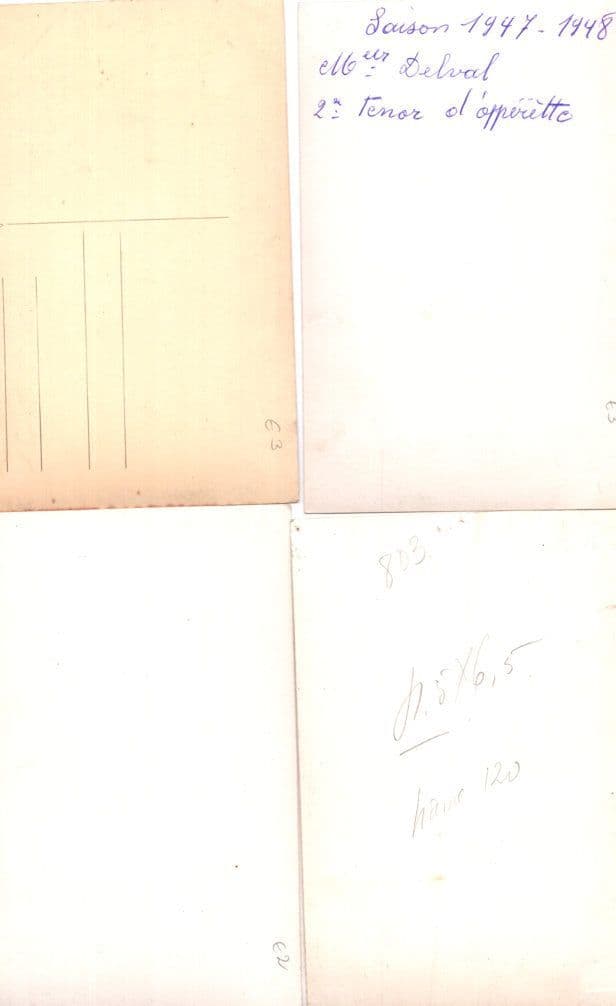 French Actor Singer Antique Plain Back Postcard Photo Bundle