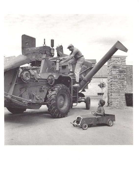 French Childrens Toy Model Car vs Giant Tractor Paris Award Photo Postcard
