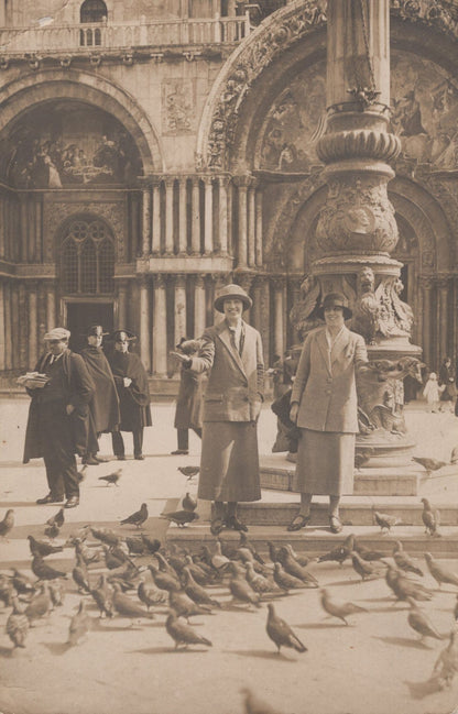 French Police Officers Watching Bird Tamers France Old Postcard