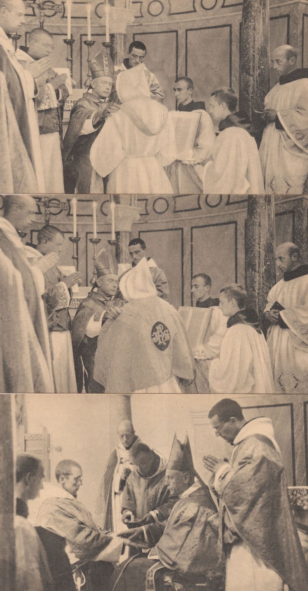 French Priests Church Christianity Mass 3x Old Postcard s