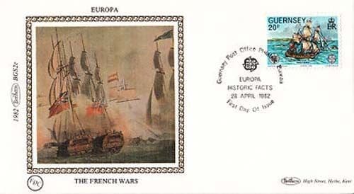 French Ship Naval Wars Postcard Benham First Day Cover