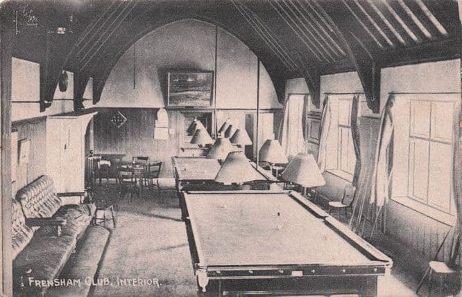 Frensham Billiard Club Surrey Where We Spend Most Evenings Old Postcard