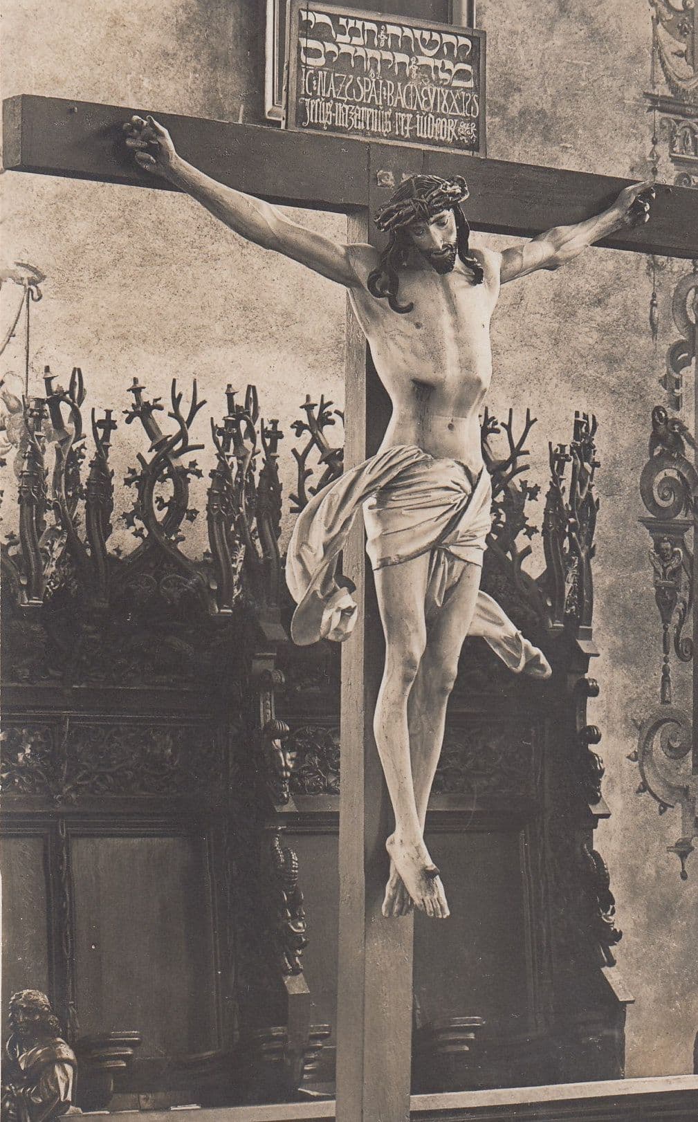 Freudenstadt Evangelische Stadt Kirche Crucifixion Postcard
