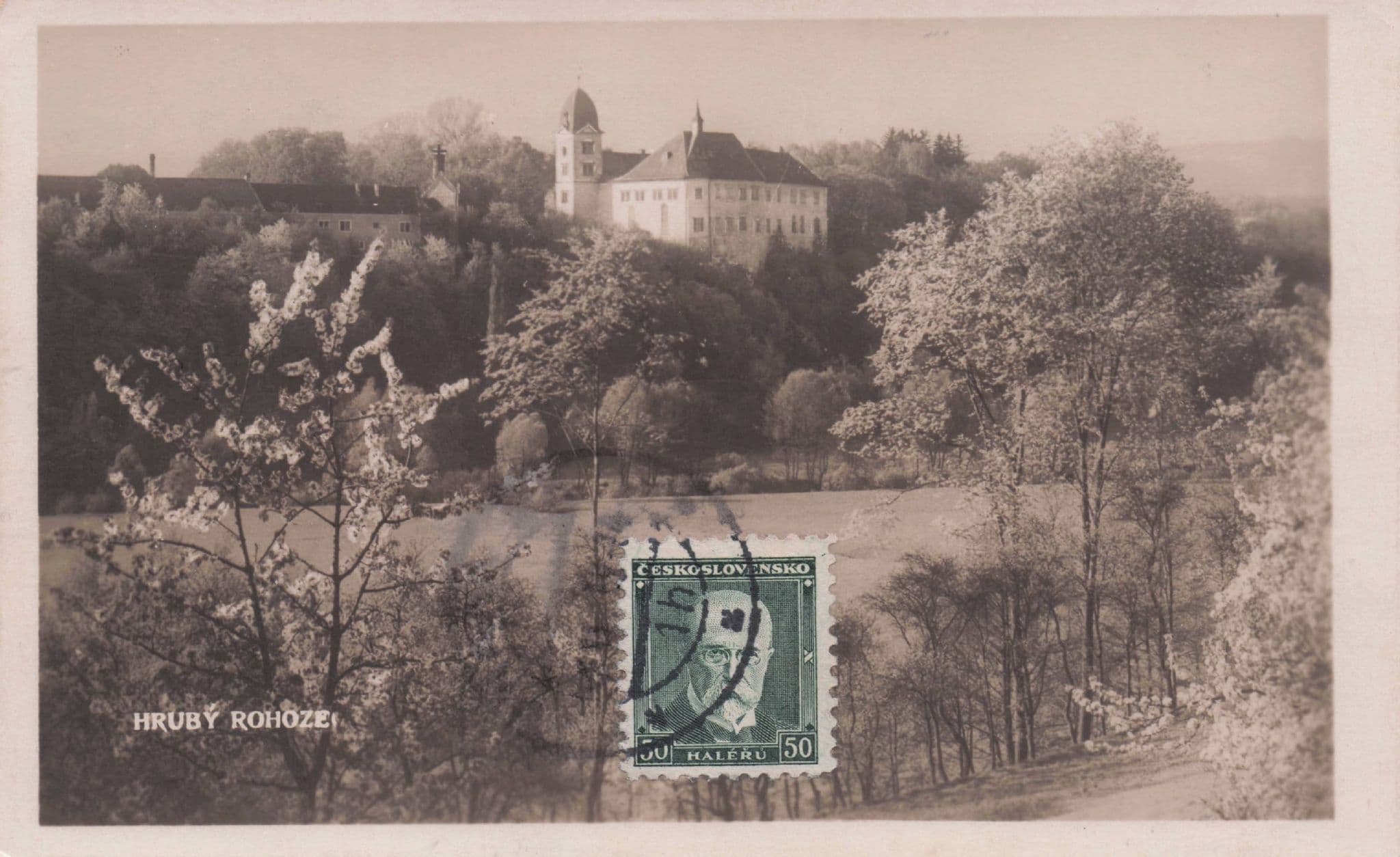 Freundliche Grusse Hruby Rohozec Czech Republic Old 1930s Postcard