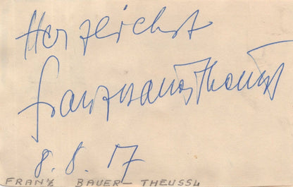 Friedl Poltinger Franz Bauer-Theussl Austrian Opera Conductor Signed Autograph
