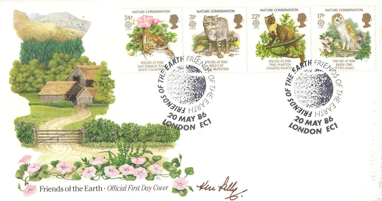 Friends Of The Earth Kenneth Lilly Wildlife Artist Hand Signed 1986 FDC