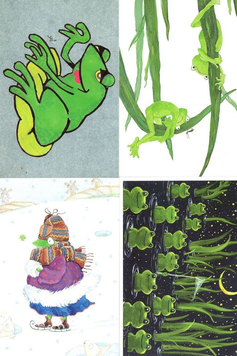 Frogs 4x Limited Edition Collectors Fair Advertising Postcard s
