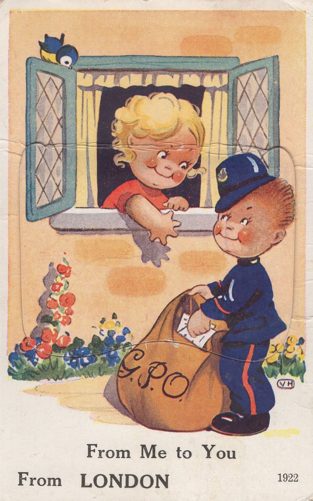 From Me To You In London Mailing Novelty Postman Comic Postcard