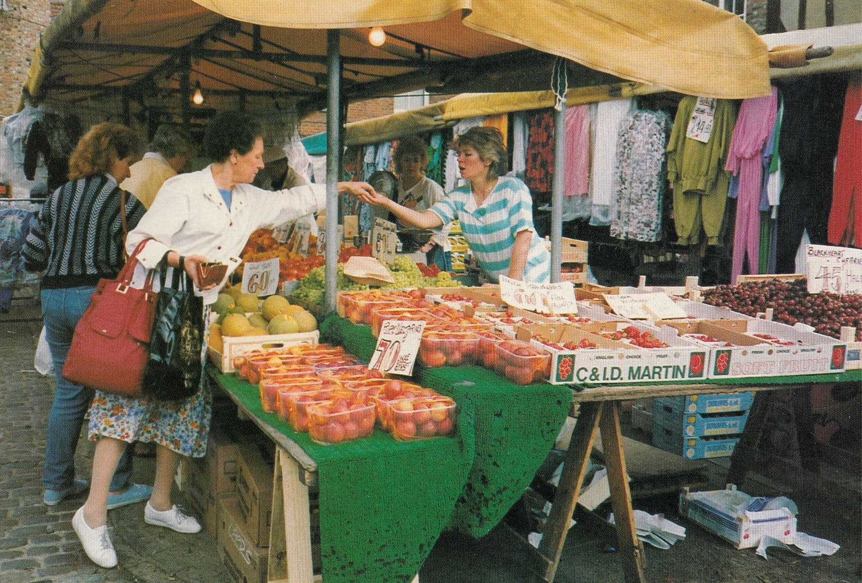 Fruit Stall York Market Postcard
