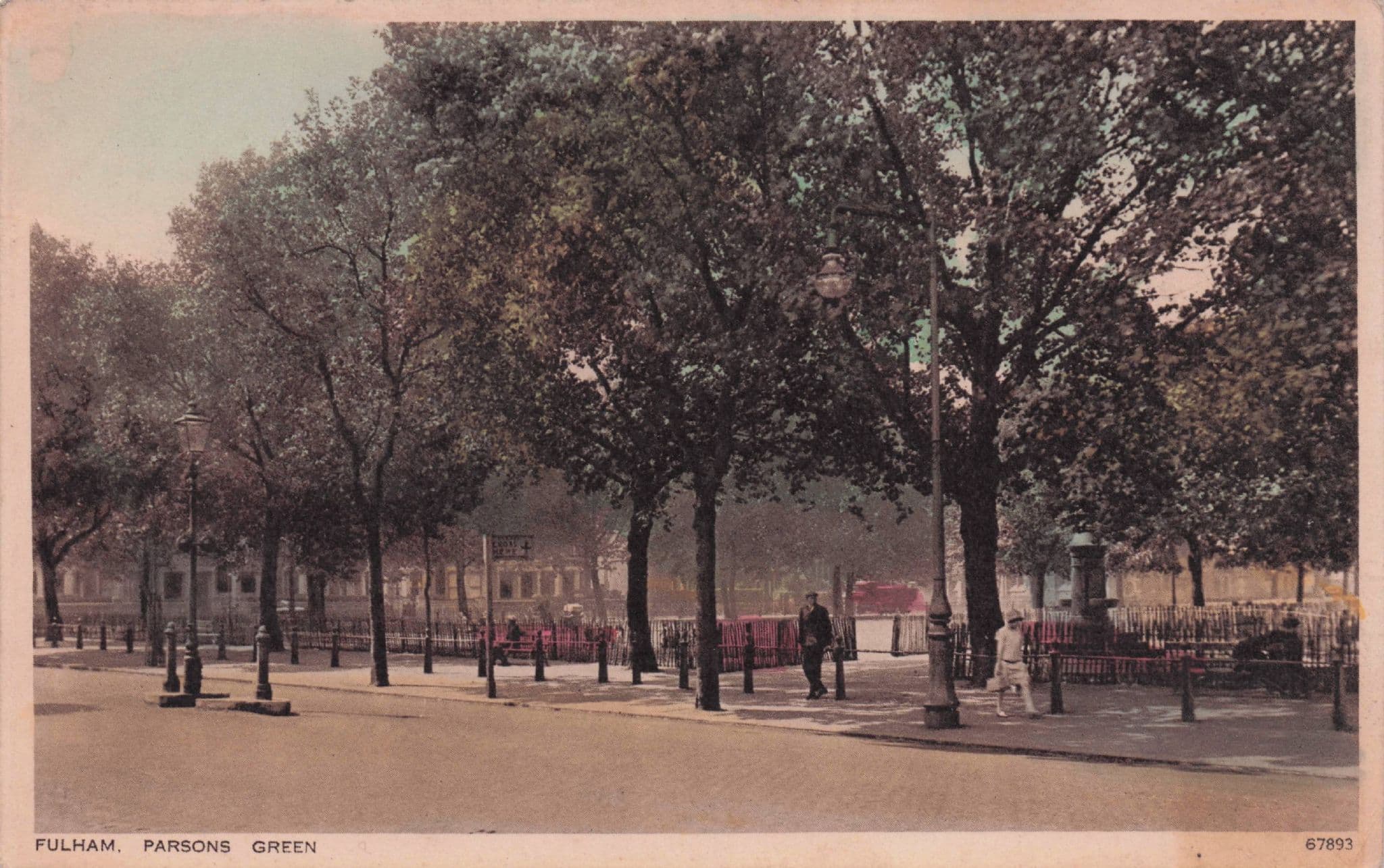 Fulham Parsons Green London Antique Rare Photocrom Postcard