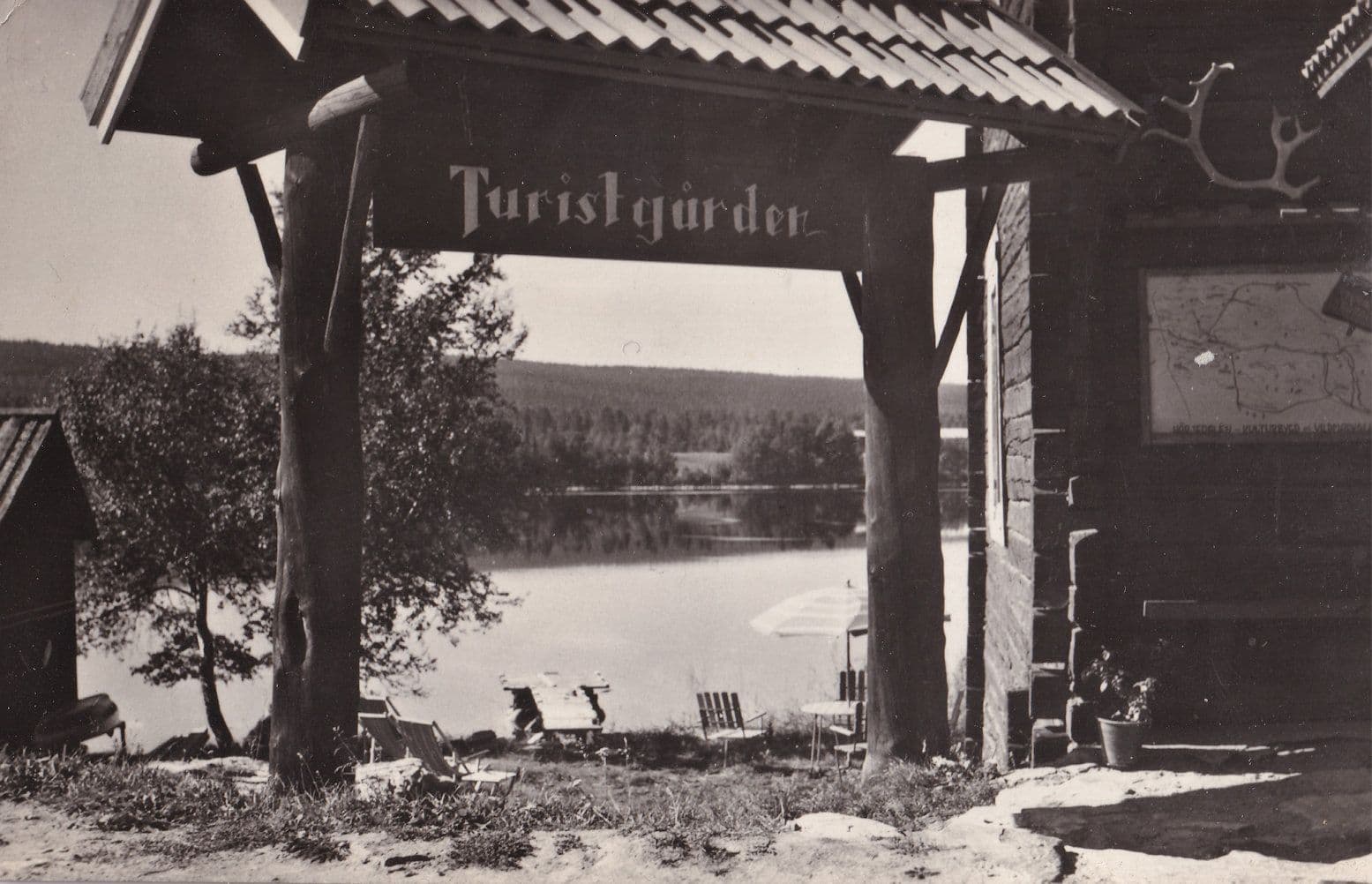 FunÔøΩsdalen Turistgard Gate Vintage Swedish Rare Real Photo Postcard