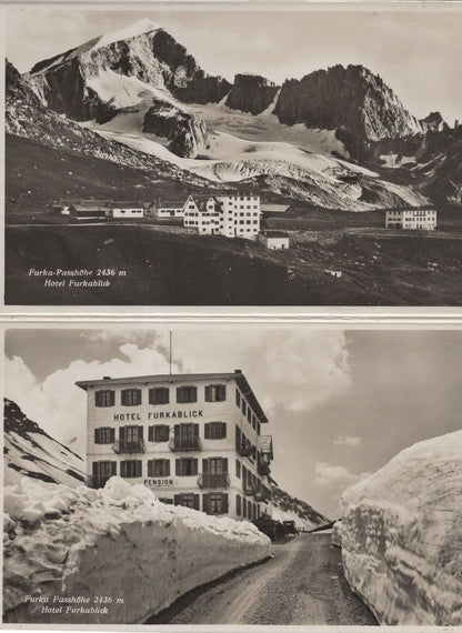 Furka Passhohe Switzerland Antique Hotel 10x RPC Postcard Book
