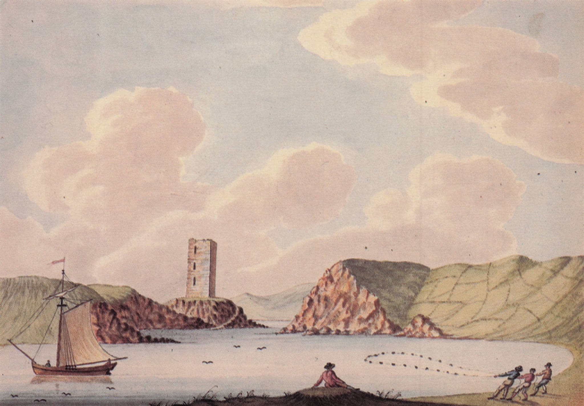 Gabriel Beranger Ferrycarrig Castle County Wicklow Irish Painting Postcard