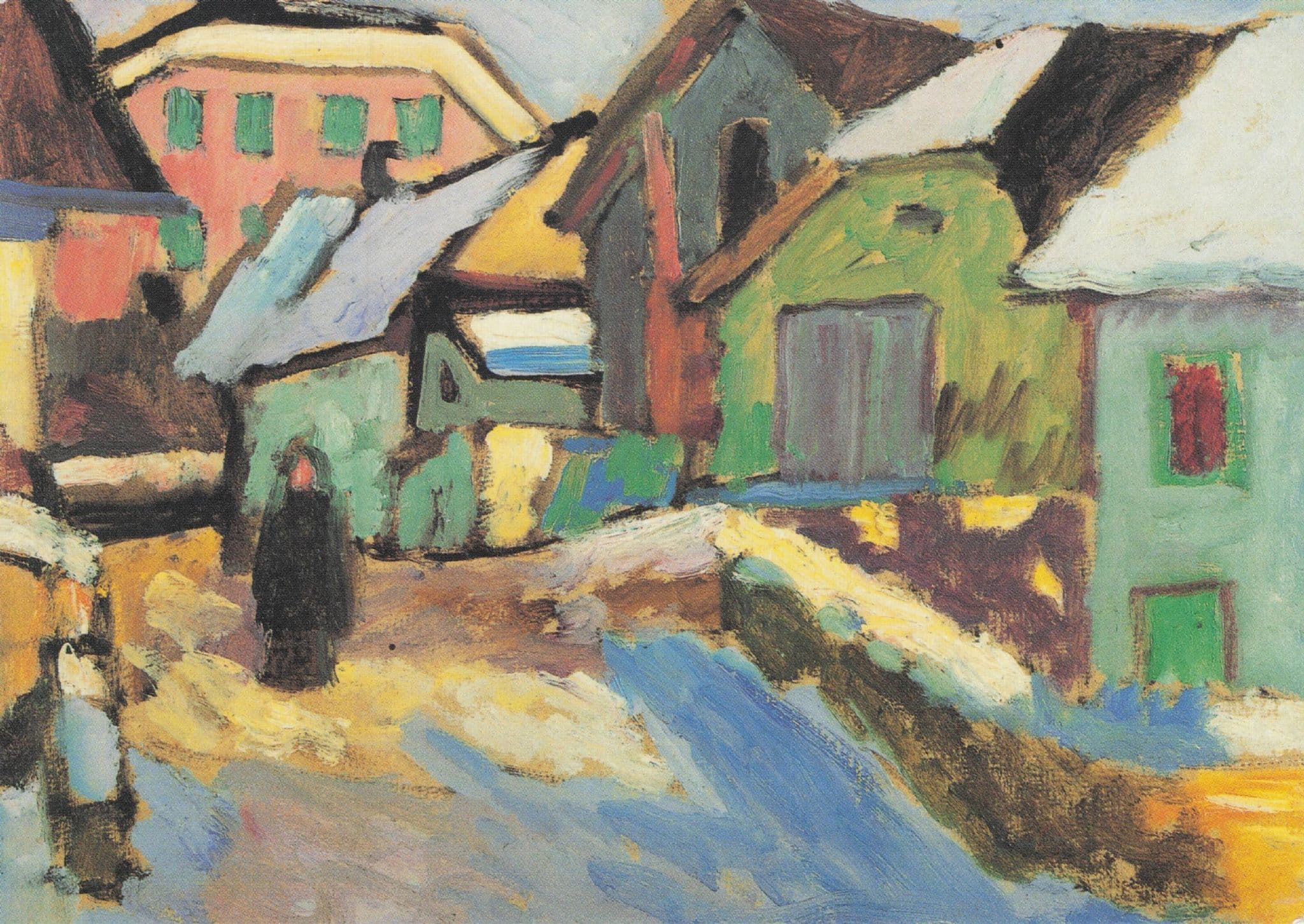 Gabrielle Munter Hot Im Schree Ol Auf Pappe Painting Postcard