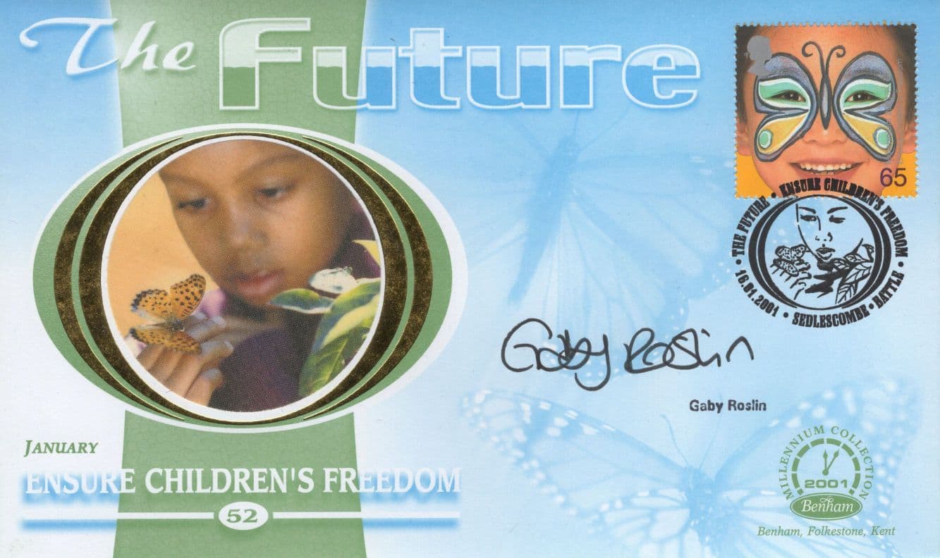 Gaby Roslyn The Future Benham Hand Signed First Day Cover