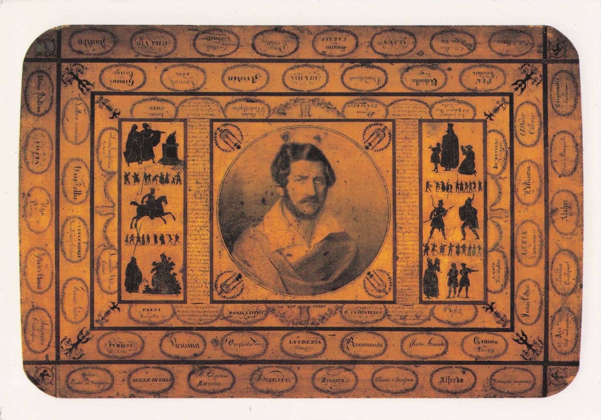 Gaetano Donizetti Bergamo Painting Classical Composer Art Postcard