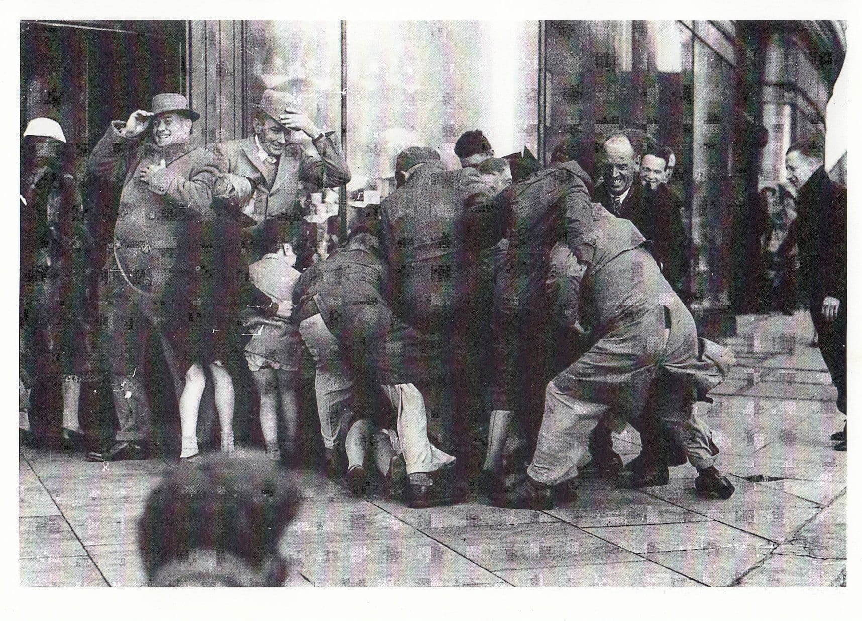 Gale Force Winds 1930s London Weather Disaster Real Photo Postcard