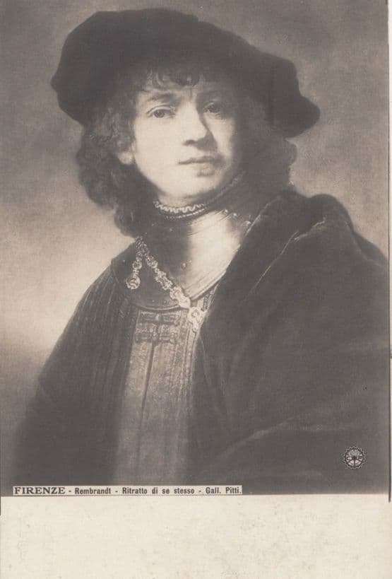 Gall Pitti Rembrandt Painting Old Postcard