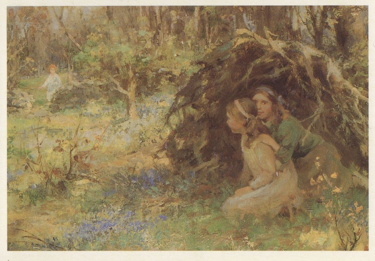 Game Of Hide & Seek William MacGeorge Painting Postcard