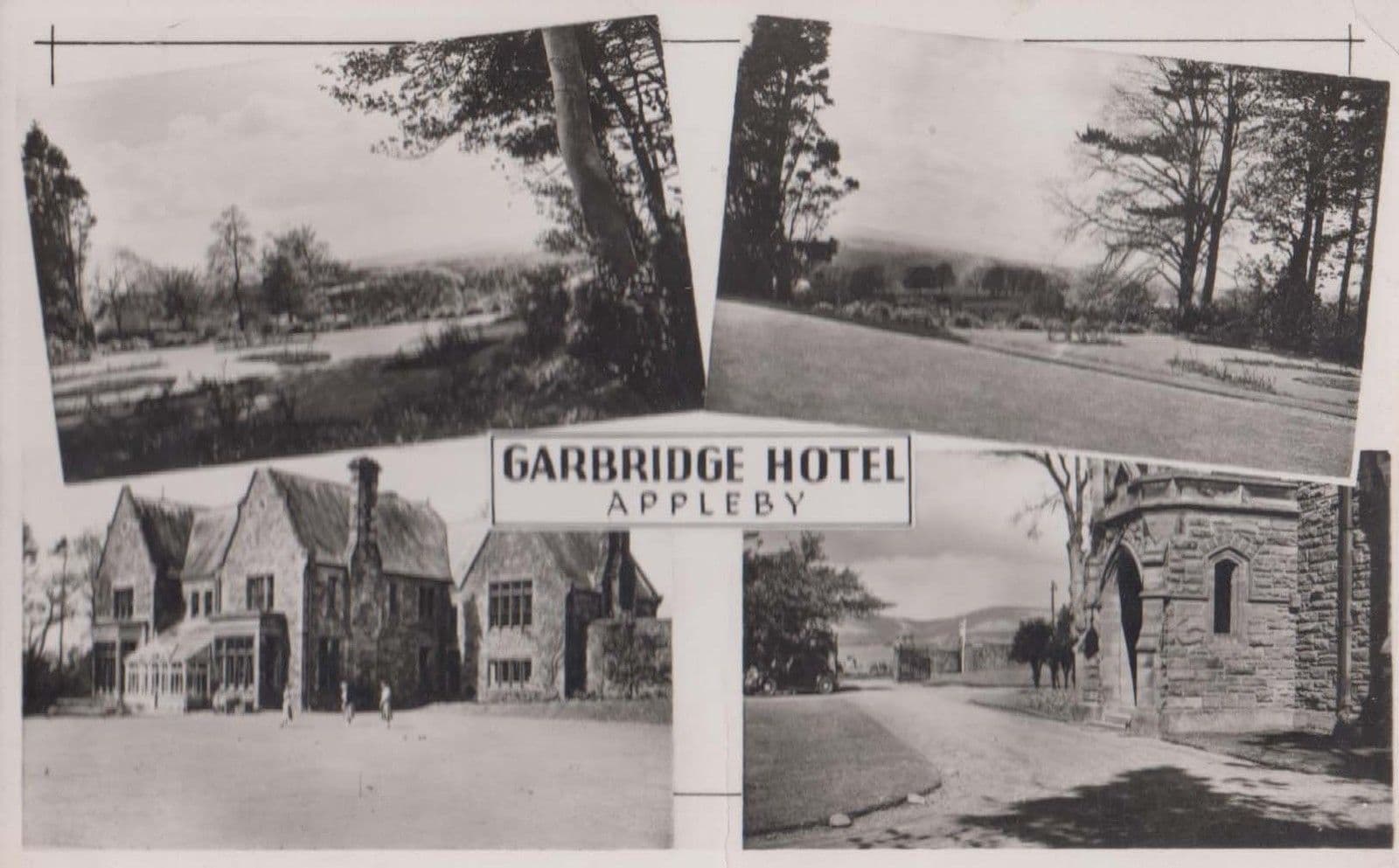 Garbridge Hotel Appleby Yorkshire Real Photo Postcard