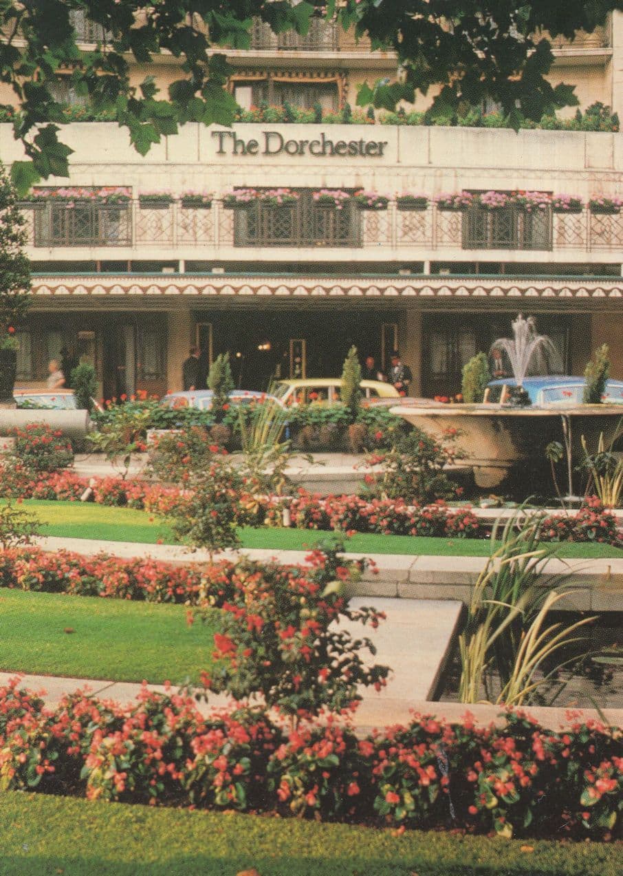 Gardens at Dorchester Hotel London 1980s Rare Postcard