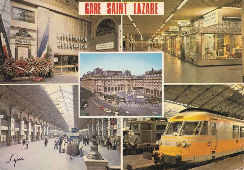 Gare Saint Lazare Radio Wireless Shop French Postcard