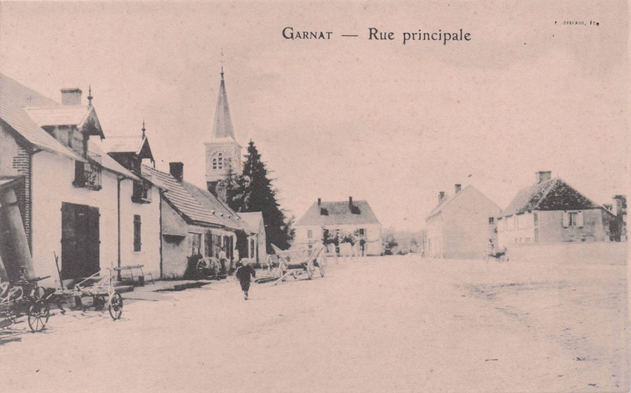 Garnat Rue Principale French Mint Postcard