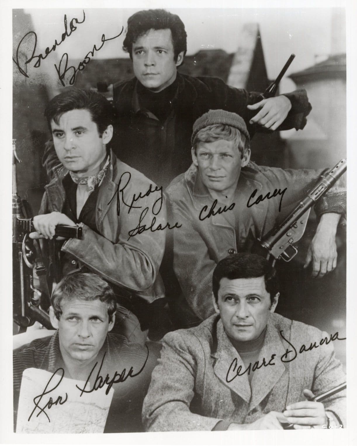 Garrison's Gorillas Launch Brendon Boone Gunsmoke Facimile Signed Press Photo