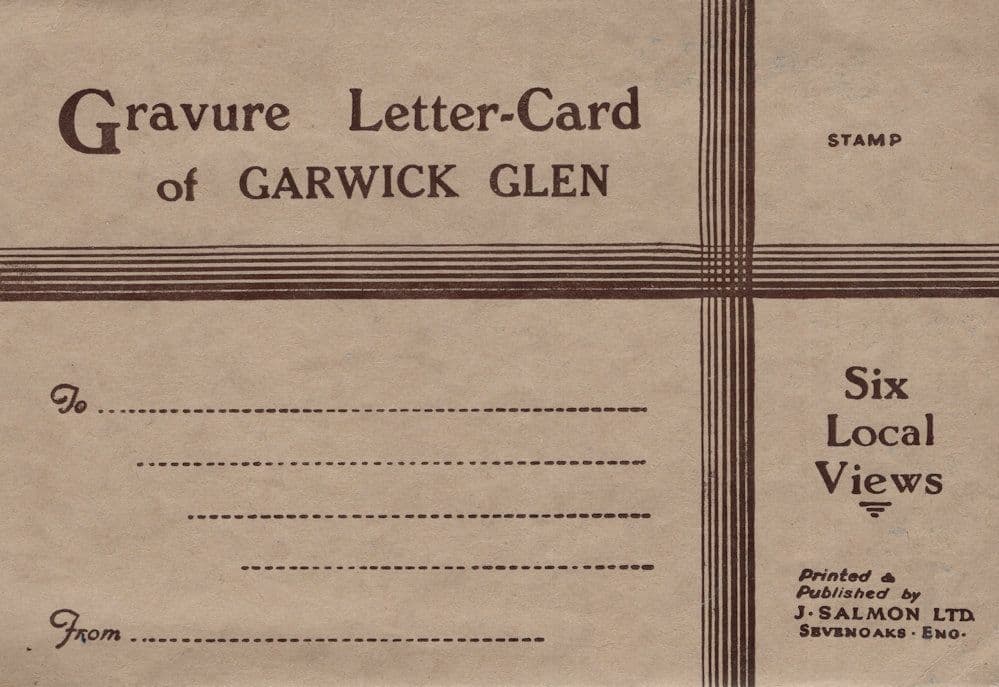 Garwick Glen Isle Of Man Vintage Six Folding Lettercard Rare Postcard Style Book