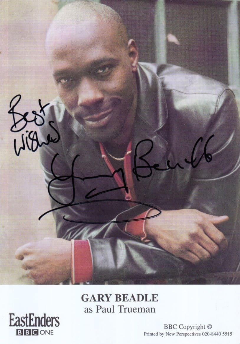 Gary Beadle as Paul Trueman Hand Signed BBC Eastenders Cast Photo