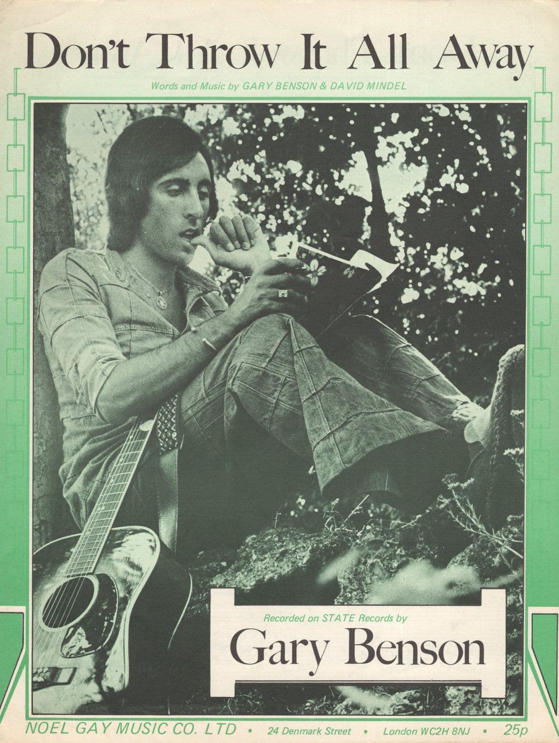 Gary Benson Don't Throw It All Away Noel Gay London Sheet Music