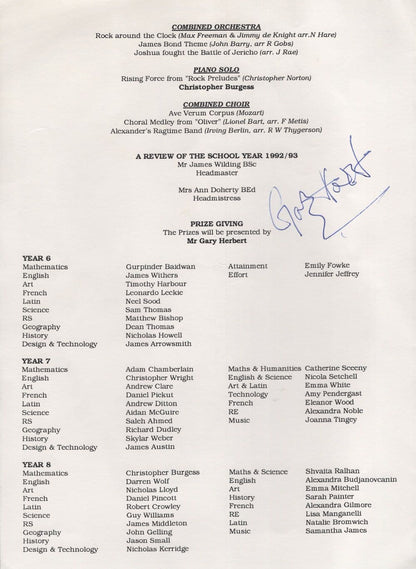 Gary Herbert Olympic Games Rowing Hand Signed Maidenhead College Programme