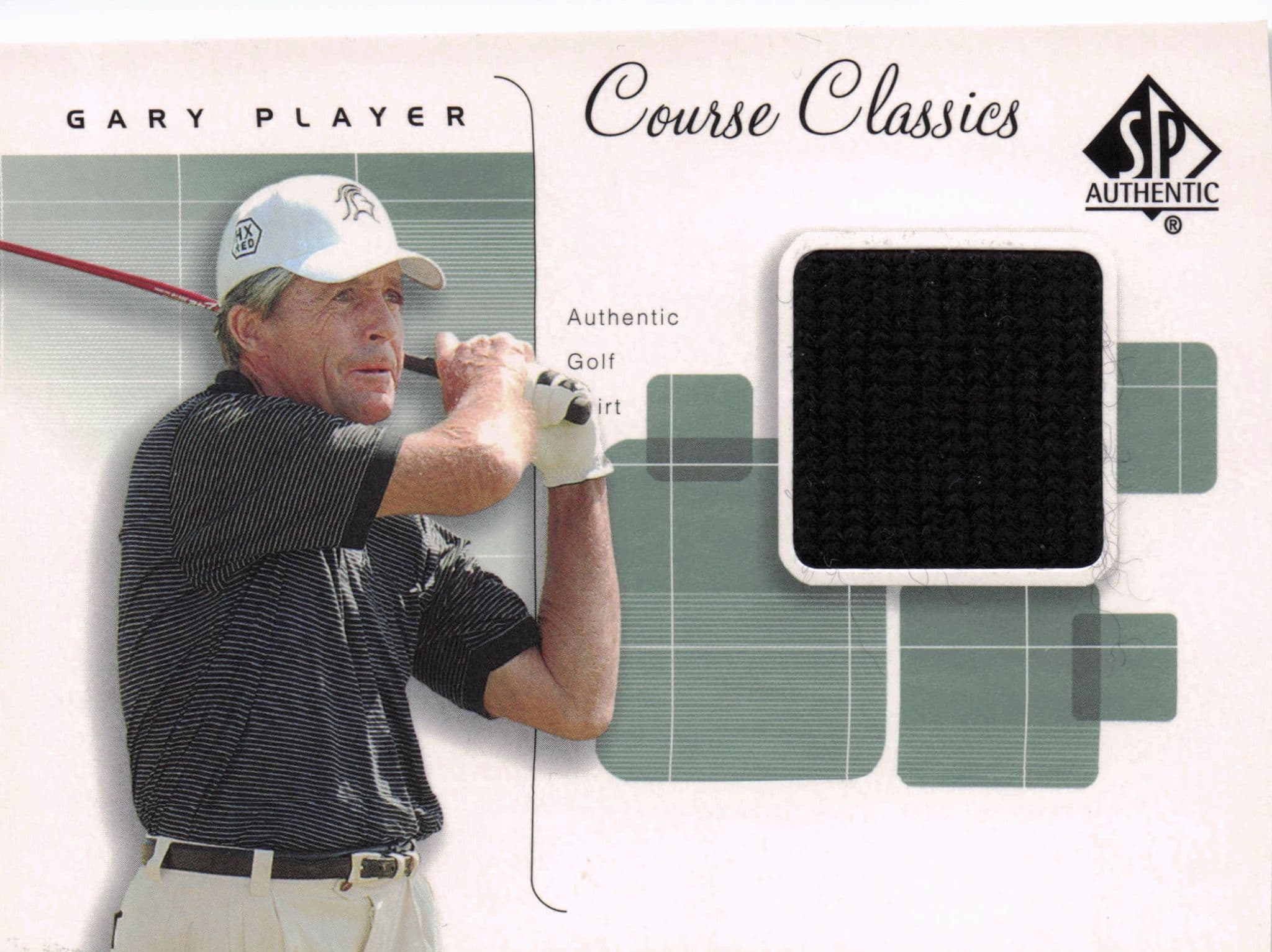 Gary Player Course Classics Upper Deck 2002 Real Relic Golf Shirt Card
