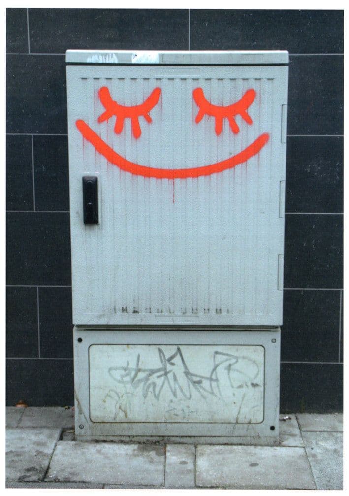 Gas Central Heating Radiator With A Face German Street Art Postcard