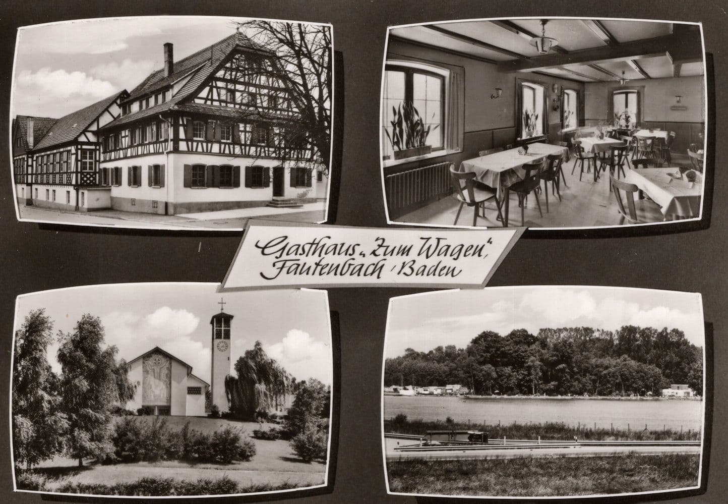 Gasthaus Zum Wagen Fautenbach Switzerland Real Photo Postcard
