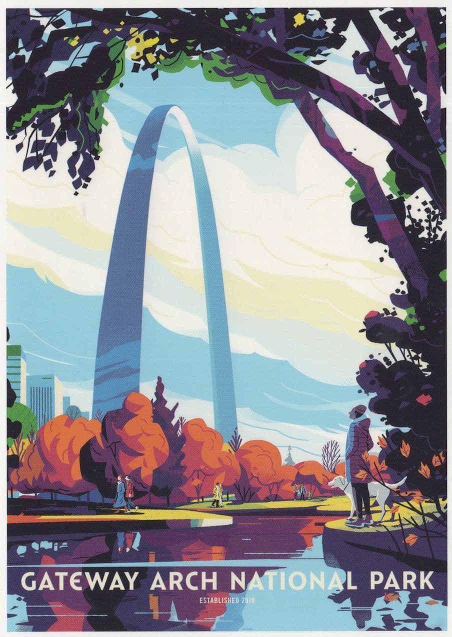 Gateway Arch National Park Slavery Thomas Jefferson USA Postcard
