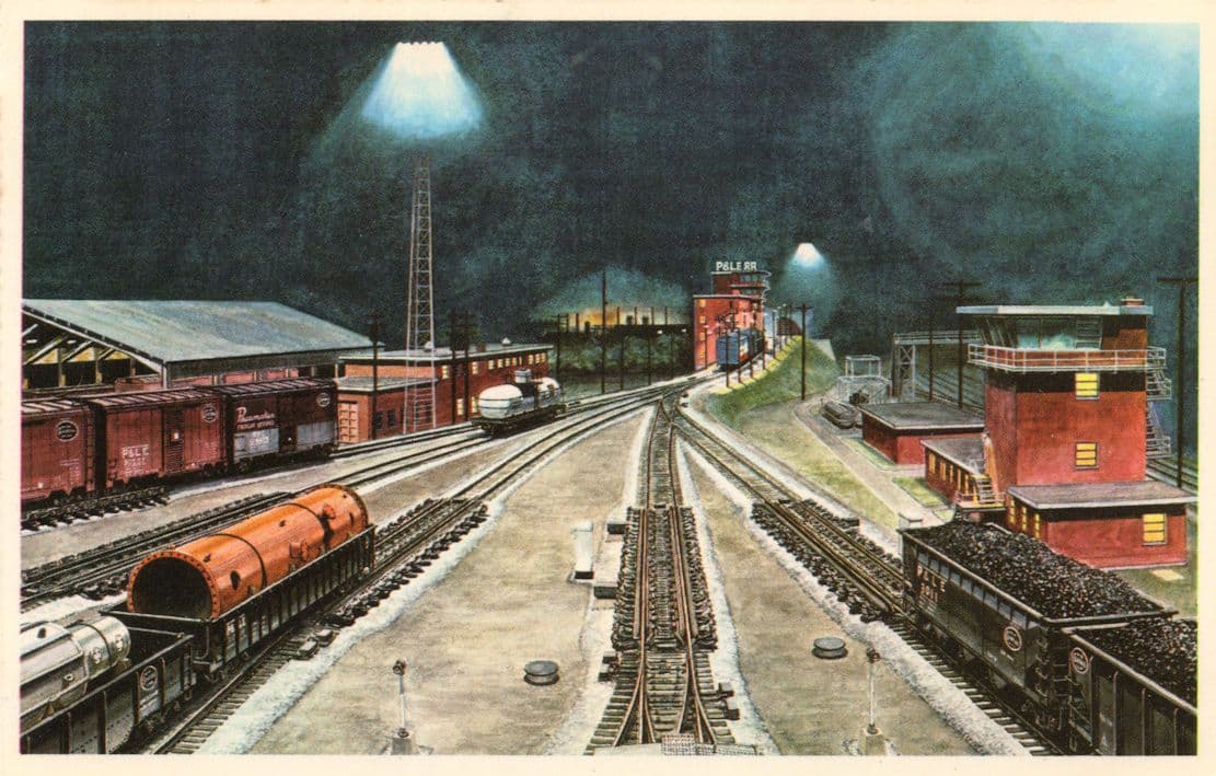 Gateway Yard The Pittsburgh & Lake Erie Railroad Company Youngstown USA Postcard