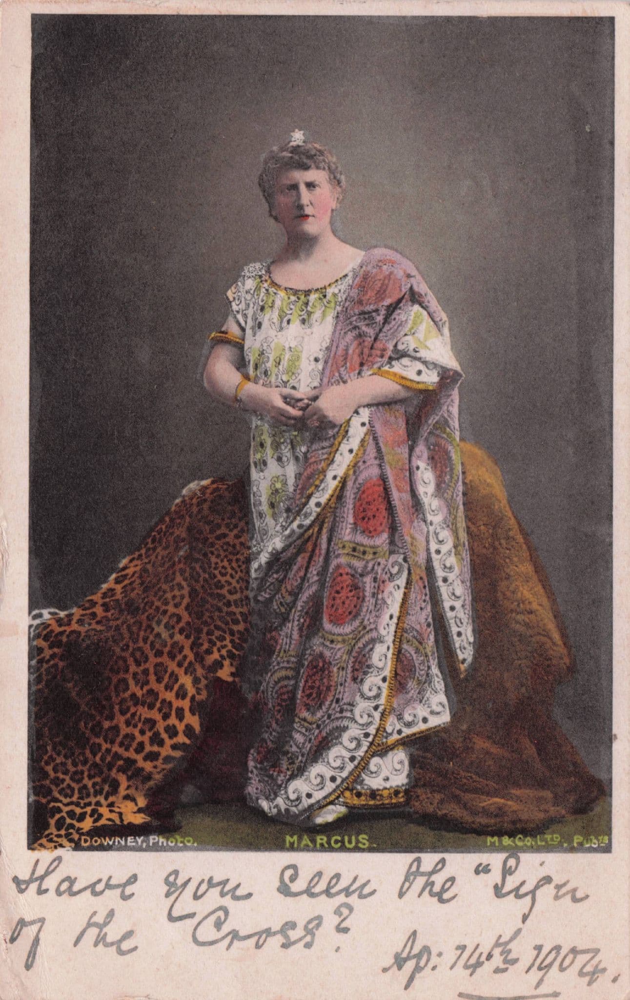 Gay Transvestite Roman Emperor LGBT Antique Theatre Postcard