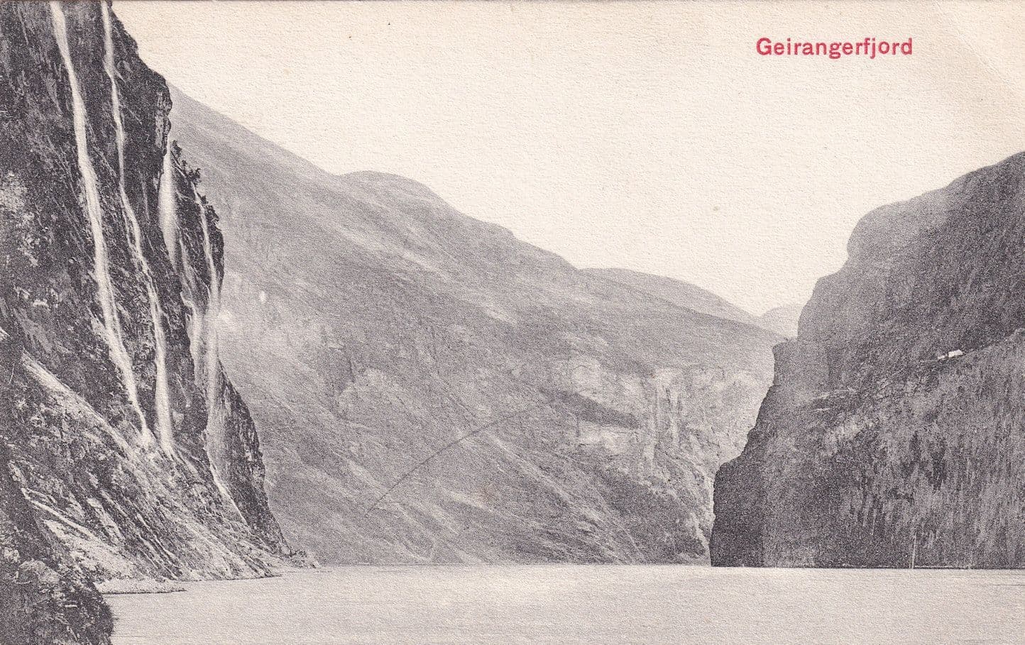 Geirangerfjord Norway Old Postcard
