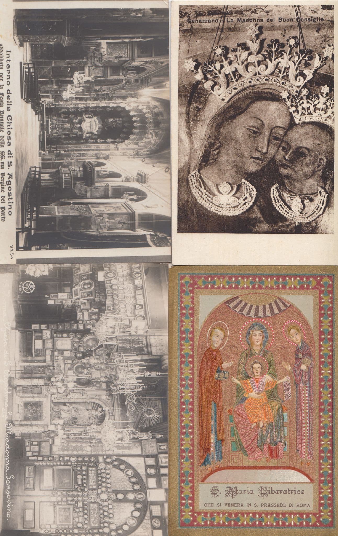 Genazzano La Madonna Del Buon Consiglie Painting Postcard