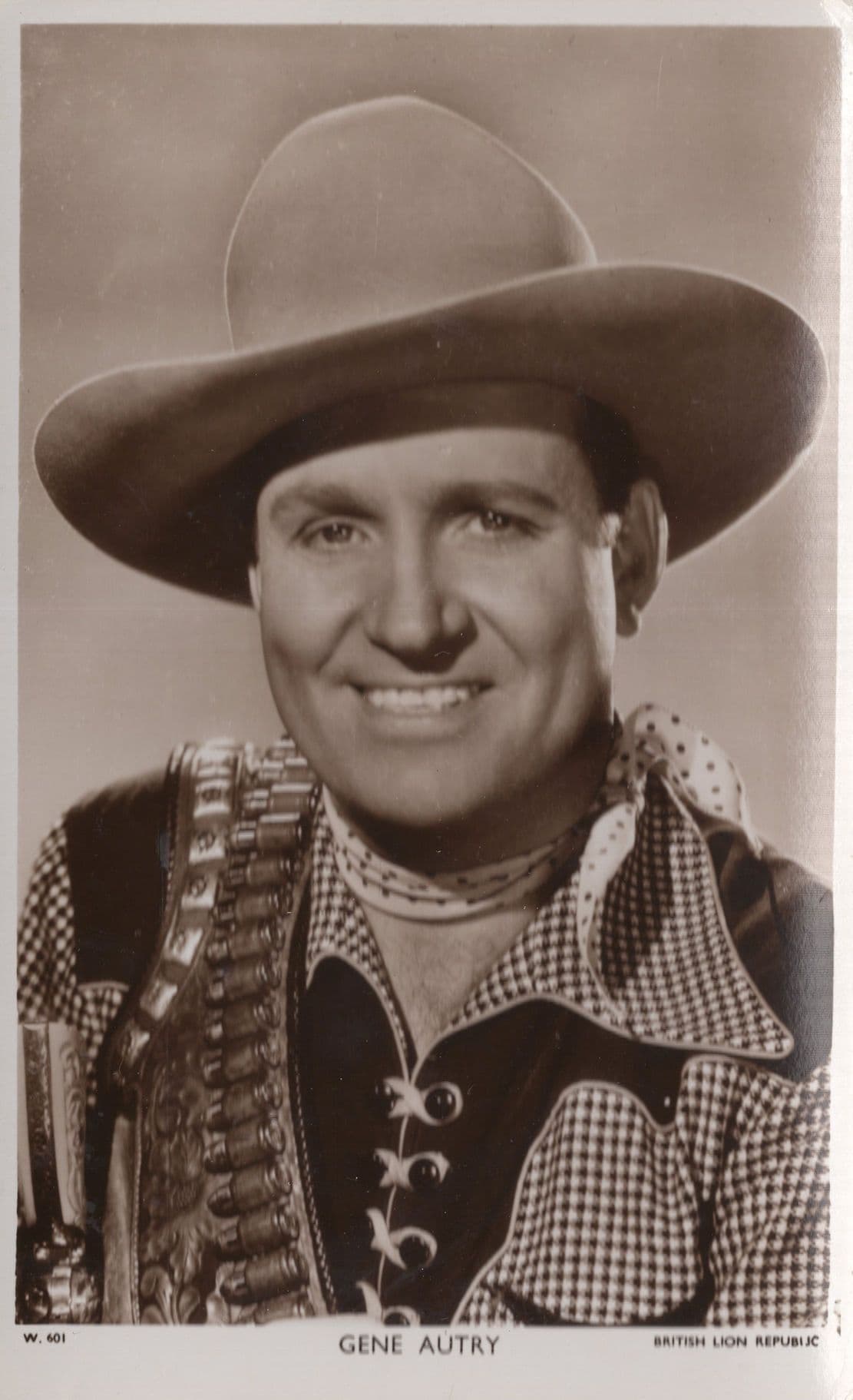 Gene Autry Cowboy Picturegoer Film Movie RPC Postcard