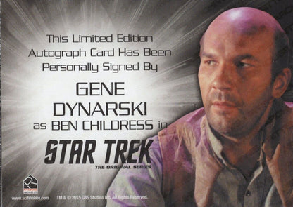 Gene Dynarski The Original Star Trek Series Autograph Card