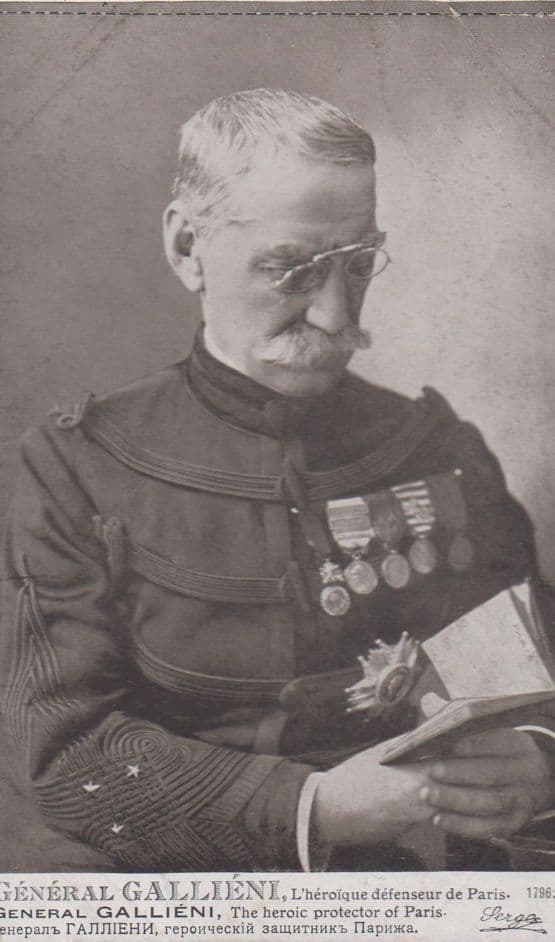 General Gallieni Heroic Protector Of Paris Antique French Military Postcard