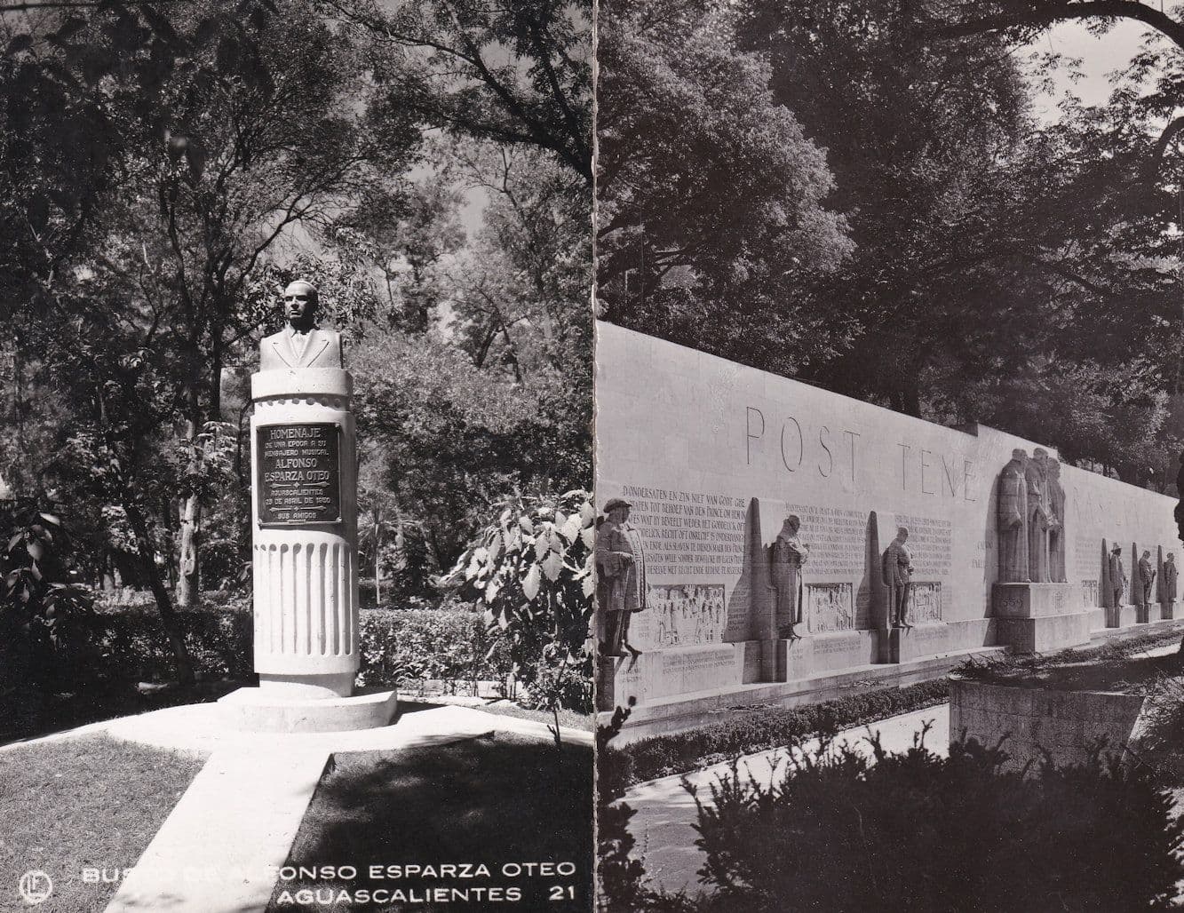 Geneve Monument International Aguascalientes 2x Real Photo Postcard s