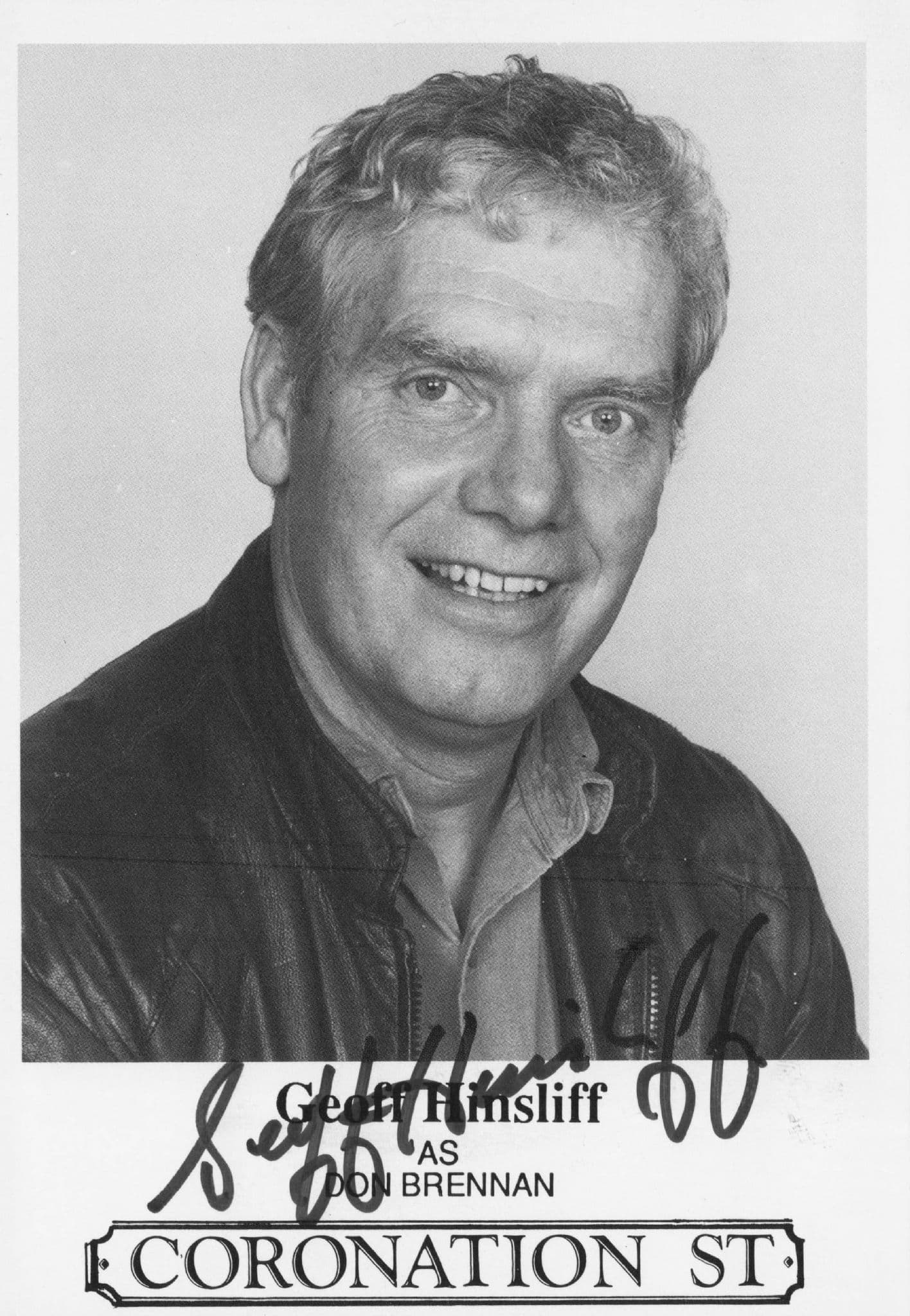Geoff Hinsliff Don Brennan Coronation Street Hand Signed Cast Photo